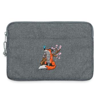 Fuchs Kirschblüten - Laptoptasche 13" - Grau meliert - Vorne