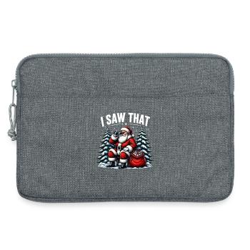 Ich habe diesen Weihnachtsmann "Frohe Weihnachten" lustig gesehen - Laptoptasche 13" - Grau meliert - Vorne