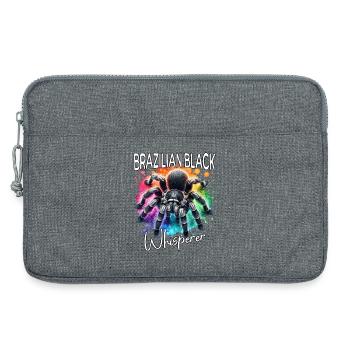 Schwarze Vogelspinne Flüsterer - Laptoptasche 13" - Grau meliert - Vorne