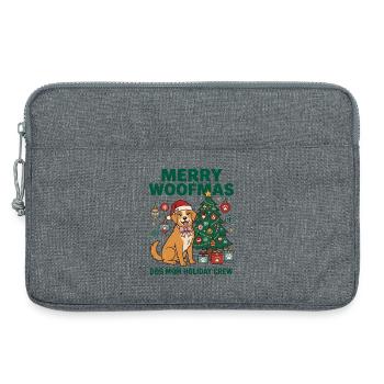 Fröhliche Woofmas Hundemama-Weihnachtscrew - Laptoptasche 13" - Grau meliert - Vorne