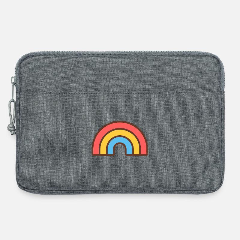Heller Retro-Regenbogen - Laptoptasche 13" - Grau meliert