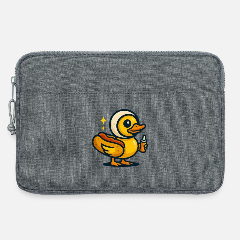 Wurst Ente - Laptoptasche 13" - Grau meliert