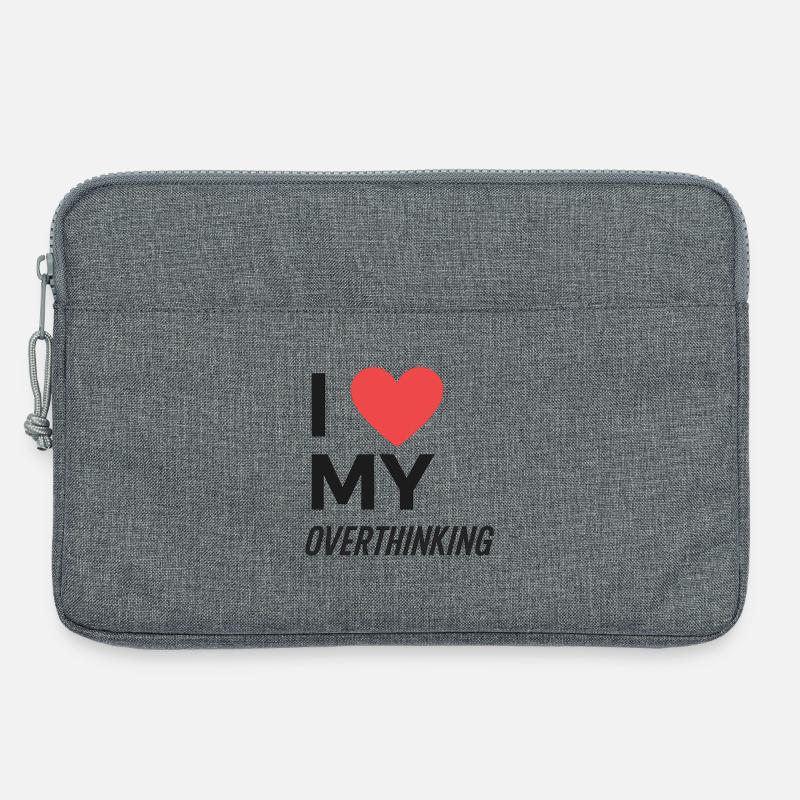 I Love My Overthinking - Laptop bag 13" - heather grey