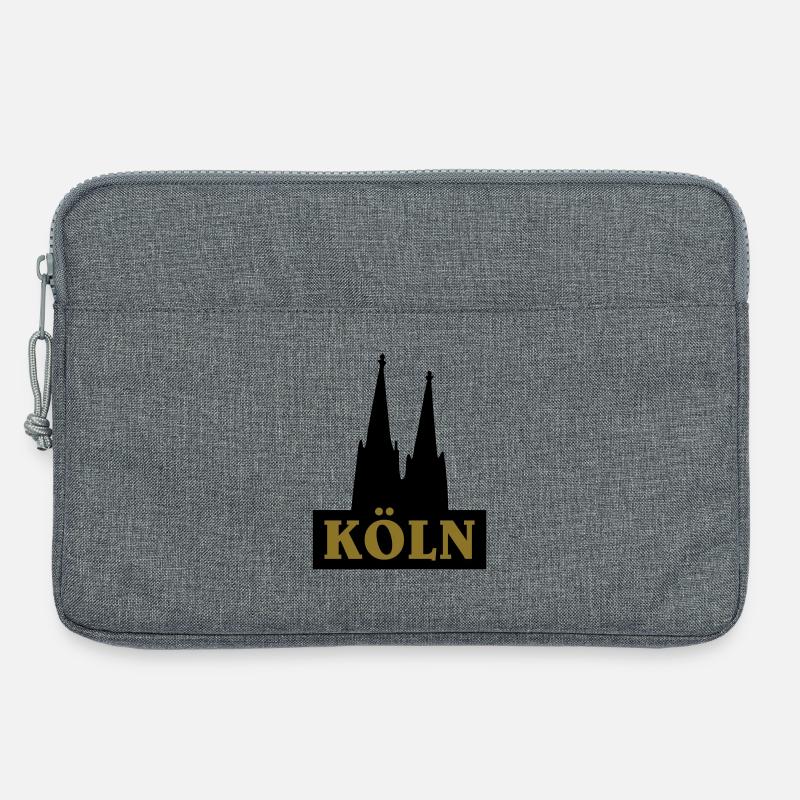 Köln Logo mit dem Kölner Dom - Laptoptasche 13" - Grau meliert