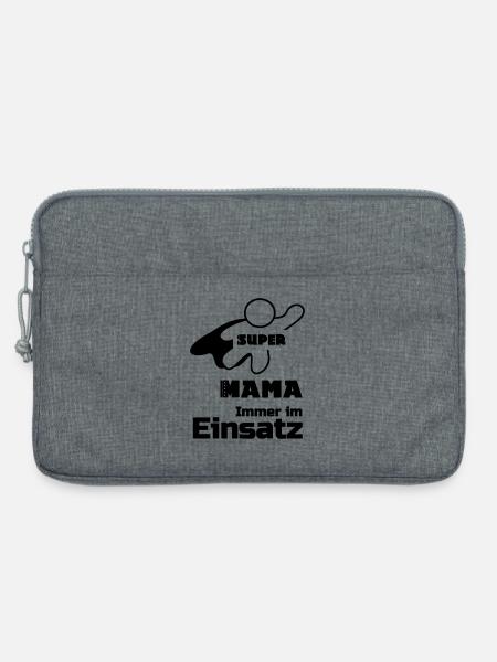Super Mama Mutter Muttertag Familie Geschenk - Laptoptasche 13" - Grau meliert