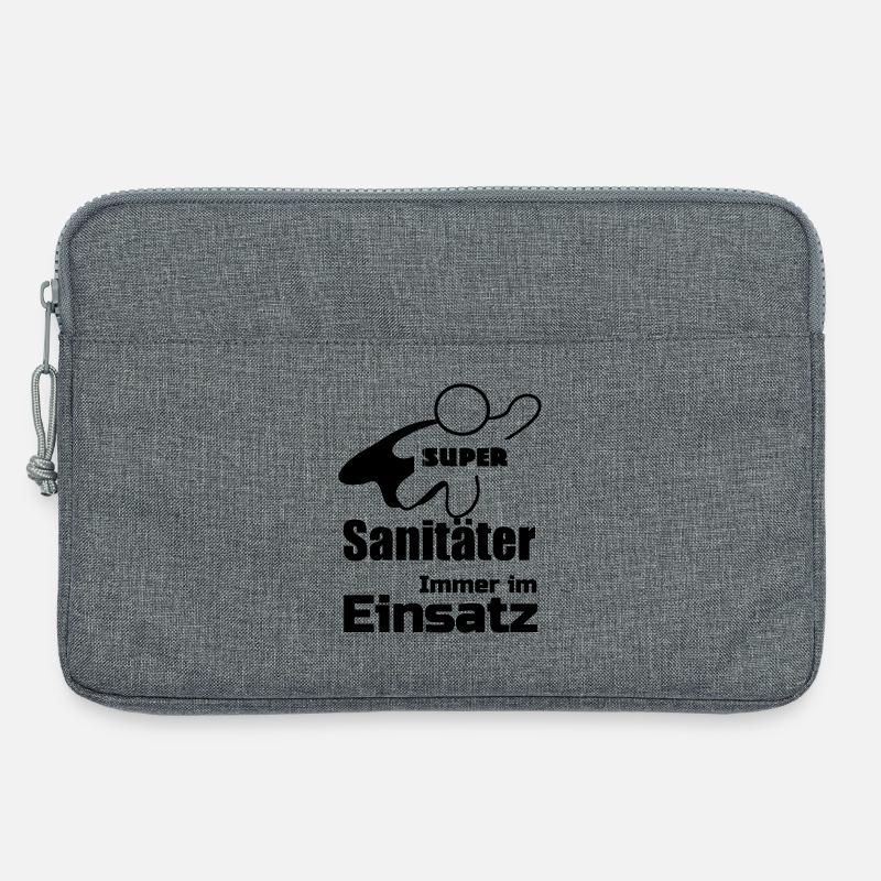 Super Sanitäter Geschenk - Laptoptasche 13" - Grau meliert
