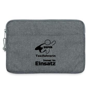 Super Taxifahrerin Geschenk - Laptoptasche 13" - Grau meliert - Vorne