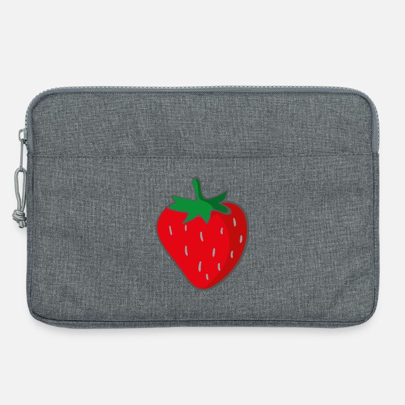 Erdbeere - Laptoptasche 13" - Grau meliert