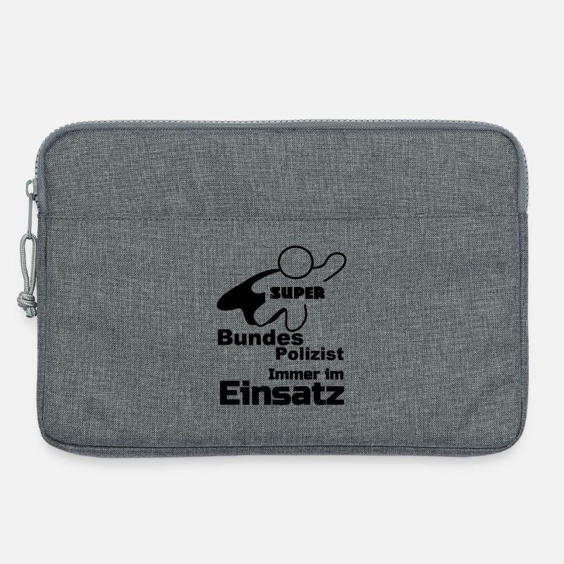 Super Bundespolizist Polizei, Sprüche, Geschenk - Laptoptasche 13" - Grau meliert