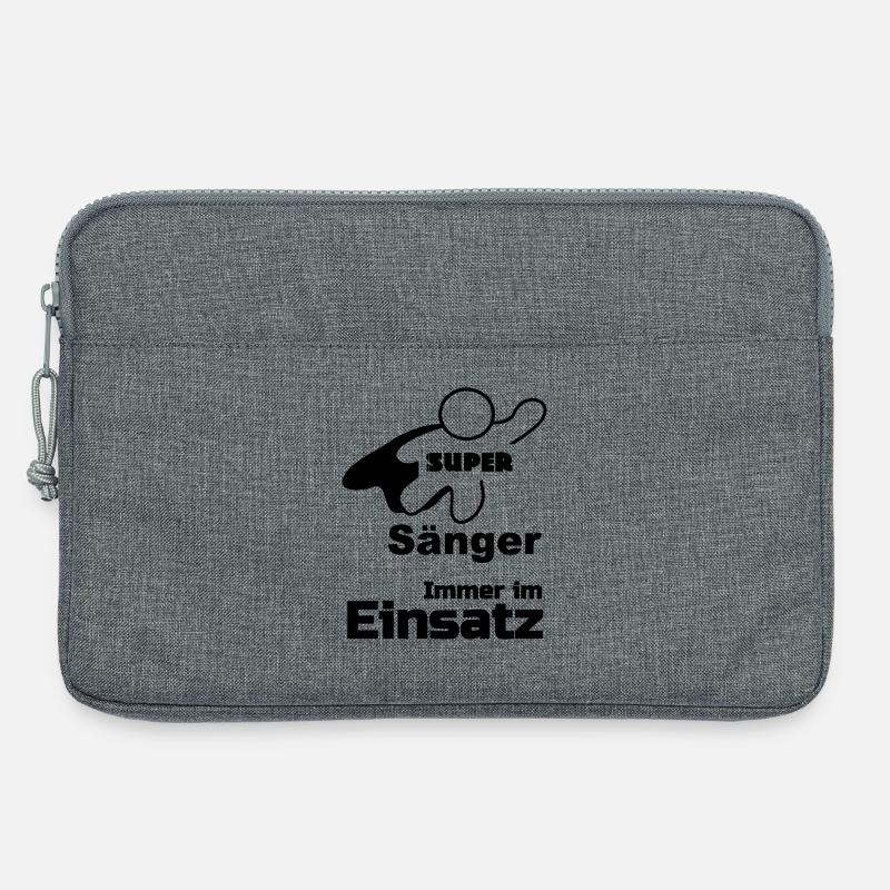 Super Sänger, Musik,Berufe, Sprüche, Geschenk - Laptoptasche 13" - Grau meliert