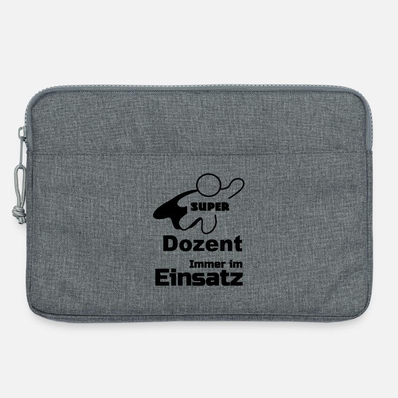 Super Dozent Uni, Lehrer, Studium, Geschenk - Laptoptasche 13" - Grau meliert