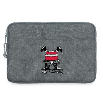 Santa Claus stuck in the chimney - Laptop bag 13" - heather grey - Front