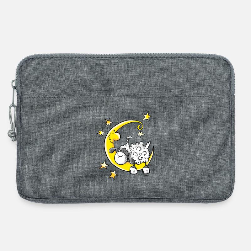 Schaf im Mond - Laptoptasche 13" - Grau meliert