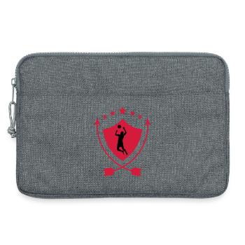 Volleyball - Volley Ball - Sport - Sportsman - Sacoche pour ordinateur portable 13 pouces - gris chiné - Devant