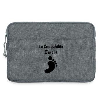 Accountant / Accounting / Comptable / Comptabilité - Laptop bag 13" - heather grey - Front