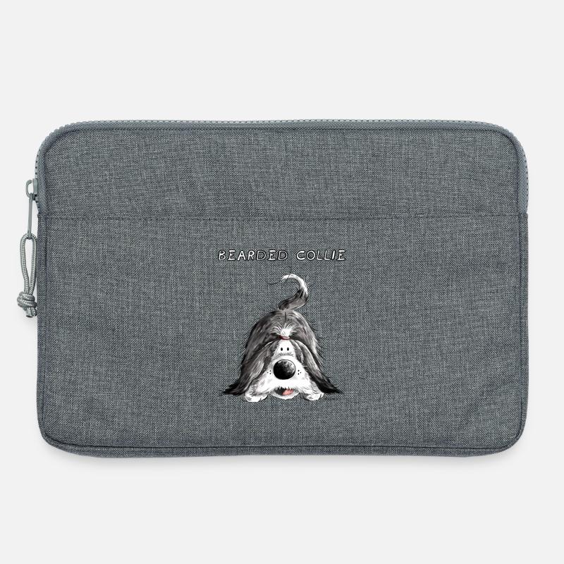 Verspielter Bearded Collie - Laptoptasche 13" - Grau meliert