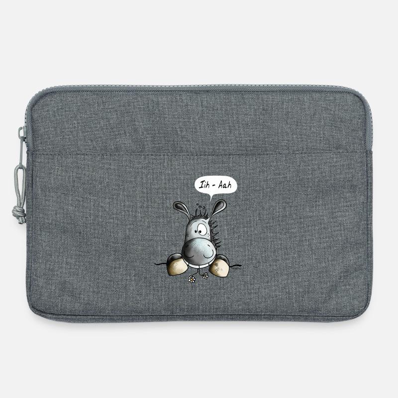 Abenteuerlustiger Esel - Laptoptasche 13" - Grau meliert