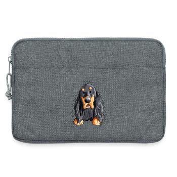 Gordon Setter - Hund - Dog - Comic - Laptoptasche 13" - Grau meliert - Vorne