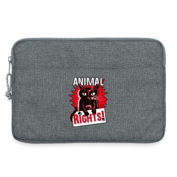DROITS DES ANIMAUX - Sacoche pour ordinateur portable 13 pouces - gris chiné - Devant