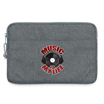MUSIC is my life Headset - Sacoche pour ordinateur portable 13 pouces - gris chiné - Devant