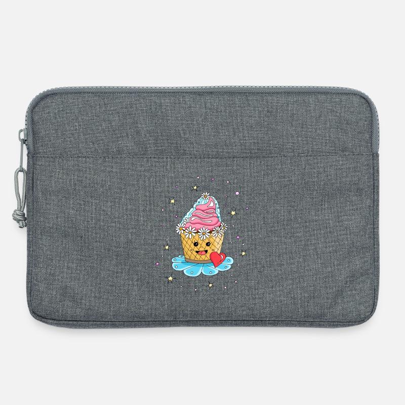 Cupcake Muffin Kuchen als Braut - Laptoptasche 13" - Grau meliert