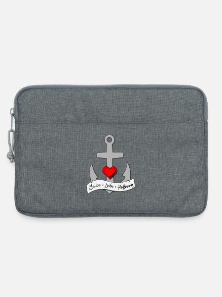 Glaube - Liebe - Hoffnung - Laptoptasche 13" - Grau meliert