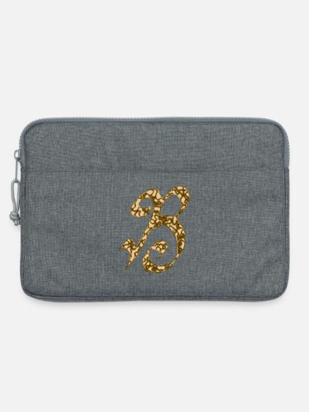 B / Initiale - Laptoptasche 13" - Grau meliert