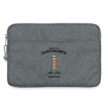 Cuxhaven, Hamburger Leuchtturm an der Alten Liebe - Laptoptasche 13" - Grau meliert - Vorne