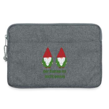 Gartenzwerge lustig - Laptoptasche 13" - Grau meliert - Vorne
