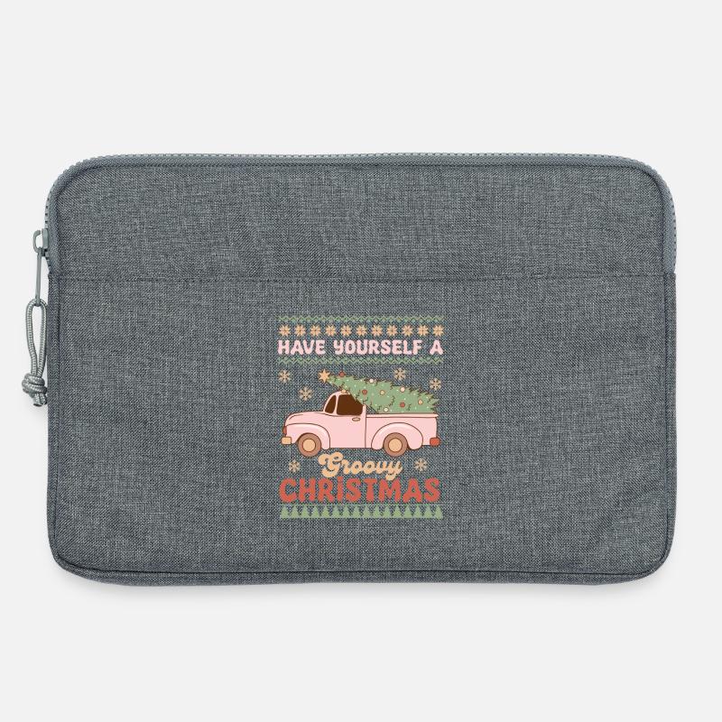 Hässlicher Weihnachtspullover - Laptoptasche 13" - Grau meliert