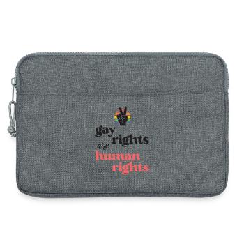 LGBT Pride Month - Gay Rights Are Human Rights - Laptop bag 13" - heather grey - Front