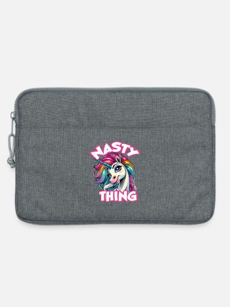 Nasty little Unicorn - Laptoptasche 13" - Grau meliert
