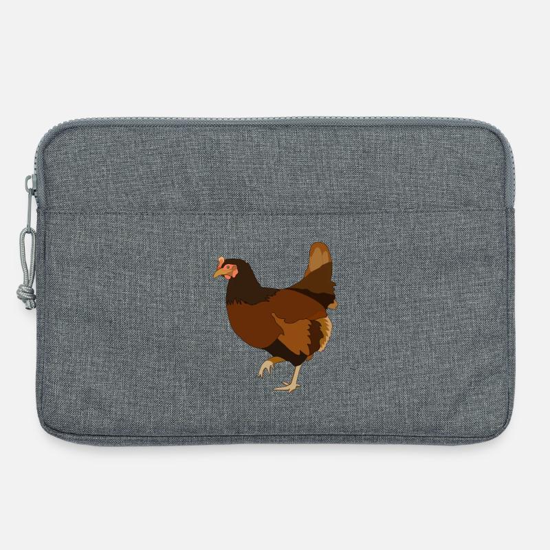 Huhn Hühner - Laptoptasche 13" - Grau meliert