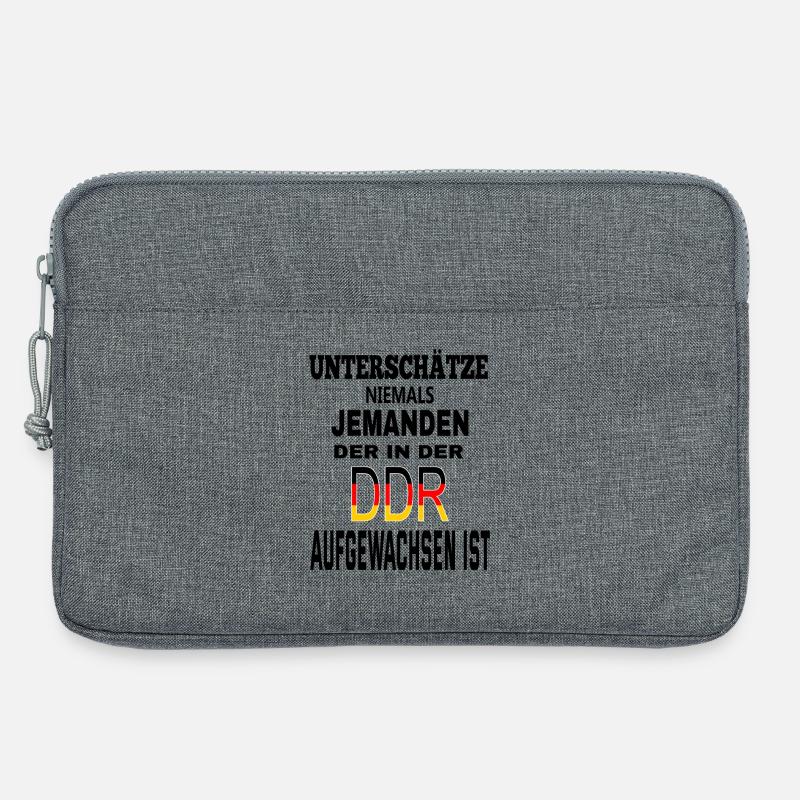 DDR Flag Design auf Kleidung - Laptoptasche 13" - Grau meliert