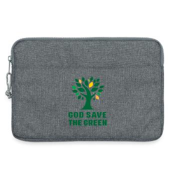 Jour de la Terre - God Save the Green - Sacoche pour ordinateur portable 13 pouces - gris chiné - Devant