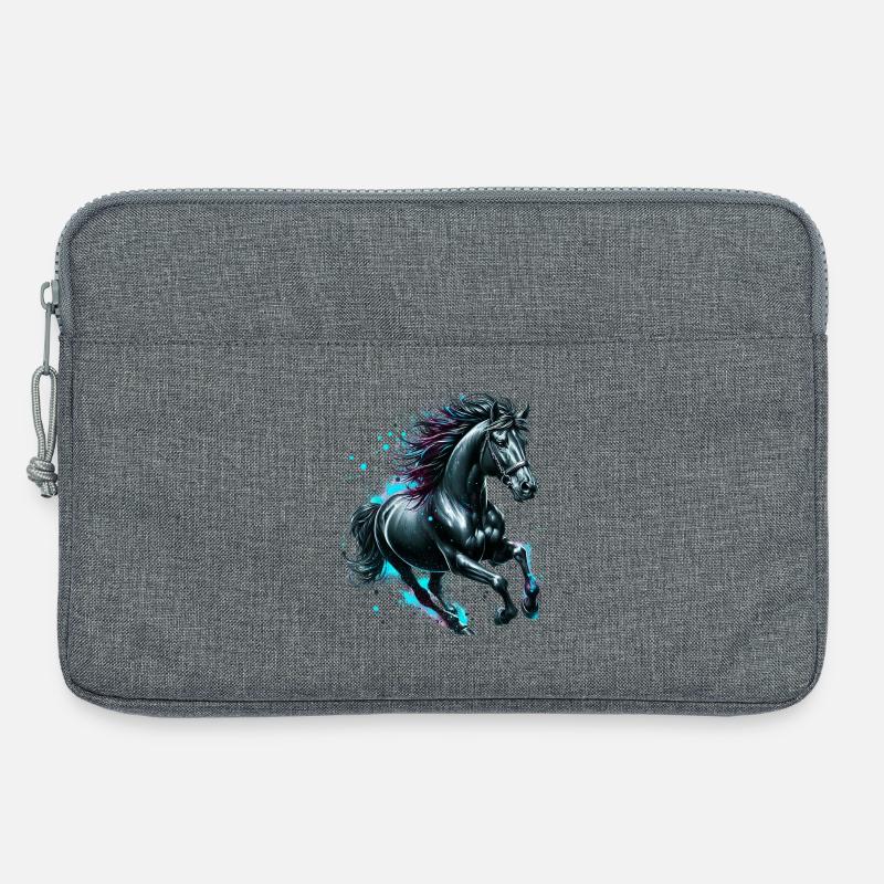 Pferd - Laptoptasche 13" - Grau meliert