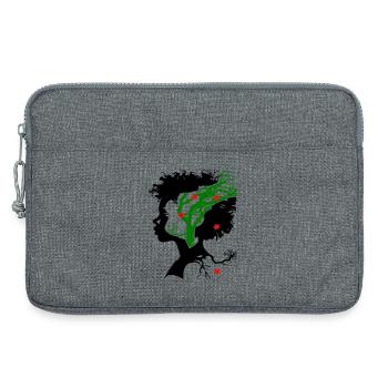 Abstrakter Baum mit Blüten - Laptoptasche 13" - Grau meliert - Vorne