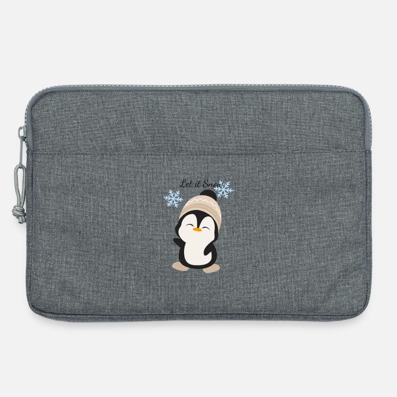 Cuddly Penguin Winter Magic - Laptop bag 13" - heather grey