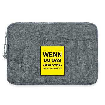 Si vous pouvez lire ceci - Sacoche pour ordinateur portable 13 pouces - gris chiné - Devant