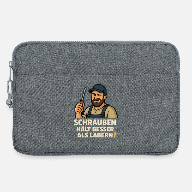 Screwing holds better than babbling - Laptop bag 13" - heather grey