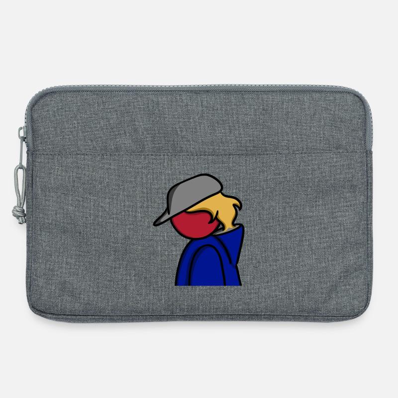 Ein Blick auf Blau - Laptoptasche 13" - Grau meliert