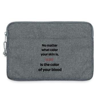 blood color - Laptop bag 13" - heather grey - Front