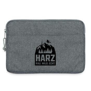 harz wild rau echt - Laptoptasche 13" - Grau meliert - Vorne