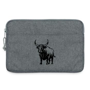Stier - Laptoptasche 13" - Grau meliert - Vorne