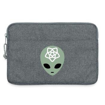 Paysage mental extraterrestre géométrique - Sacoche pour ordinateur portable 13 pouces - gris chiné - Devant