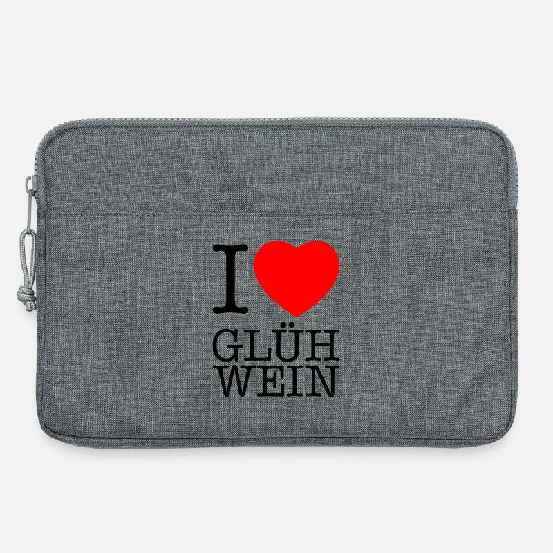 i love glühwein  - Laptoptasche 13" - Grau meliert