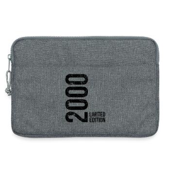Limited Edition 2000 – Geburtsjahr Stolz - Laptoptasche 13" - Grau meliert - Vorne