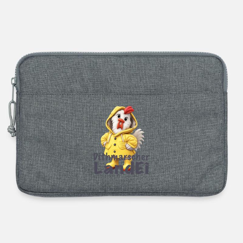 Dithmarscher Landei Regenmantel - Laptoptasche 13" - Grau meliert