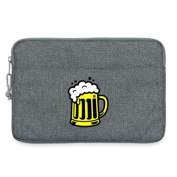 Icône de chope de bière - Sacoche pour ordinateur portable 13 pouces - gris chiné - Devant