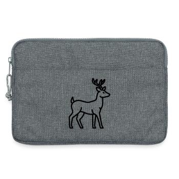 Hirsch - Laptoptasche 13" - Grau meliert - Vorne